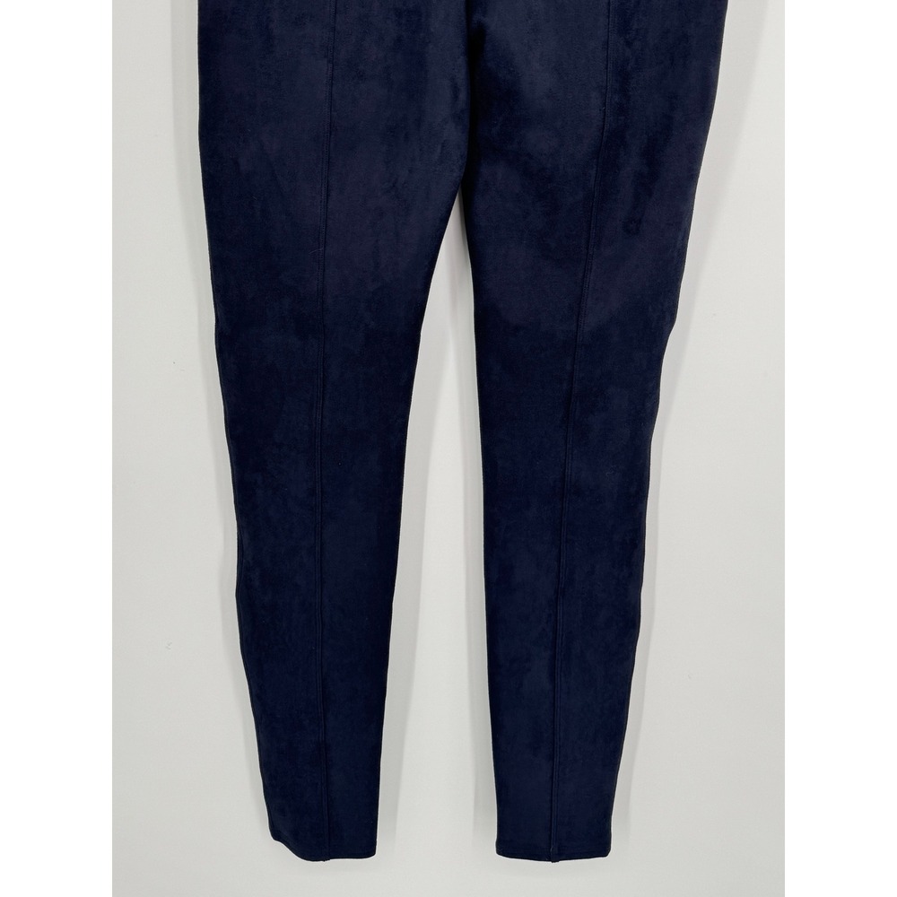 Spanx Faux Suede Leggings XL Tall Classic Navy High Rise Compression Slimming - Picture 9 of 12